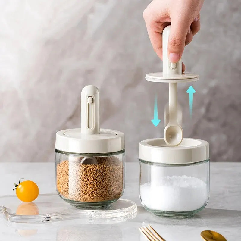 Glass Seasoning Jar with Spoon